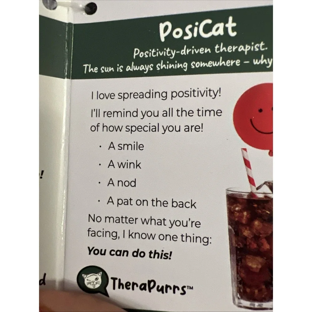 Posicat by TheraPurrs, Plush Cat, Interactive Wise-Cracking Stress Relief /Works